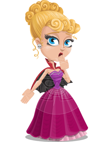 Vampire Girl Cartoon Vector Character